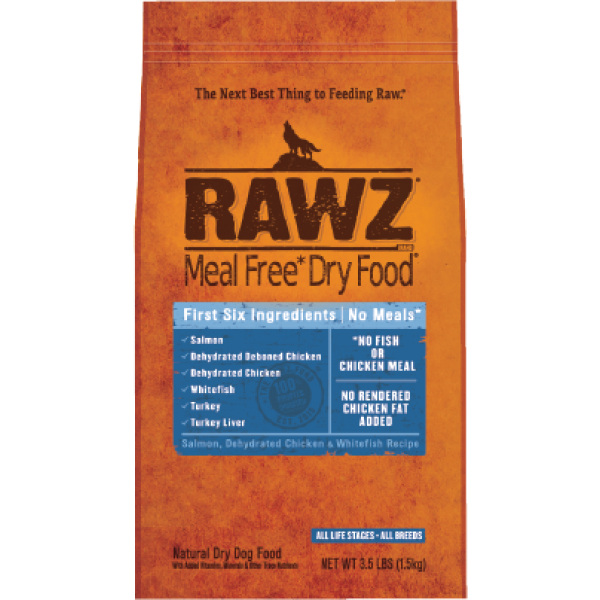 RAWZ 無穀物低溫烘焙 脫水雞肉+白魚肉狗糧 03.5LB