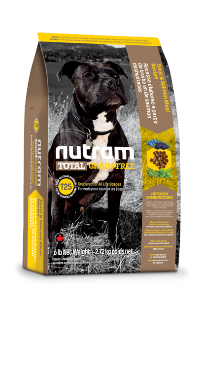Nutram T25 無穀物 三文魚&鱒魚 大型犬配方 13.6kg
