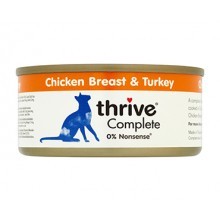 THRIVE 整全膳食100% 雞肉+火雞肉貓罐頭 75G x 12罐原箱優惠