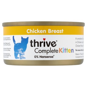 THRIVE 整全膳食100% 雞肉幼貓罐頭 75G x 12罐原箱優惠