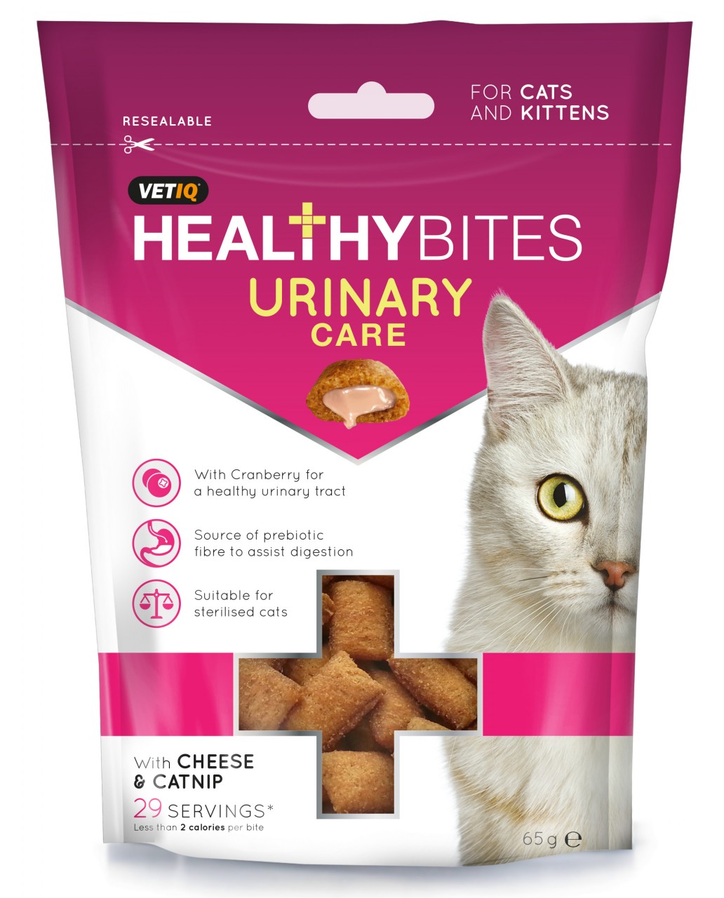 VETIQ 貓貓功能小食 - urinasy care 尿道護理夾心小食 65g