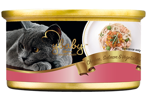 Be My Baby 濕貓糧-Chicken & Salmon & Vegetables 雞肉+三文魚+蔬菜 85g