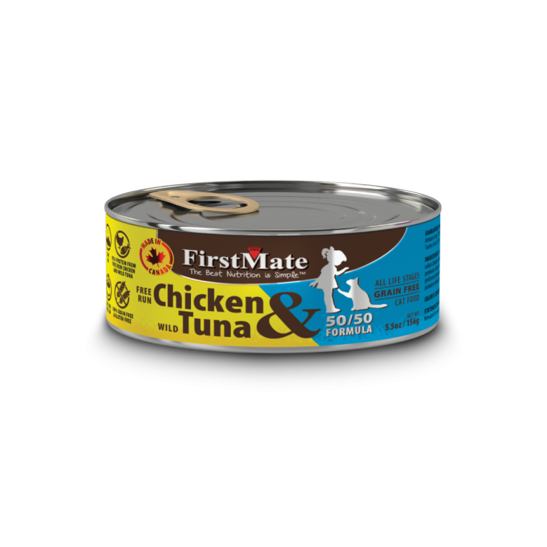 FirstMate 加拿大楓味貓濕糧 50/50無榖物走地雞肉+野生吞拿魚配方 156g