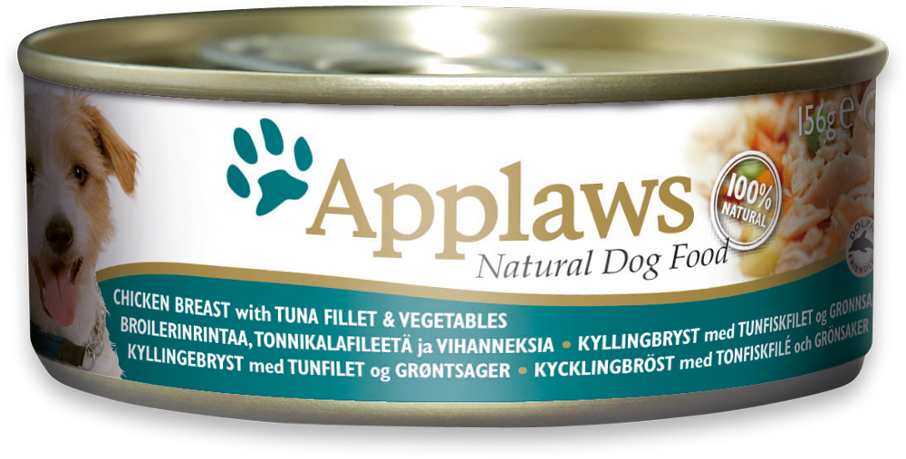 Applaws 雞胸+吞拿魚+菜狗罐頭 156g