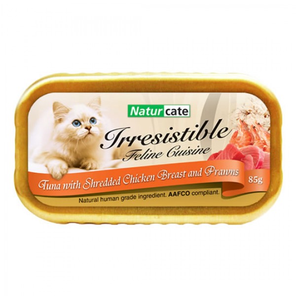 Naturcate 吞拿魚+雞肉+海蝦 85g