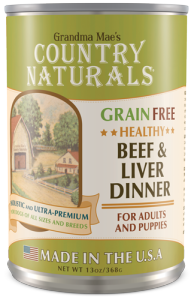 Country Naturals 無穀物牛肉牛肝配方狗罐頭 13oz