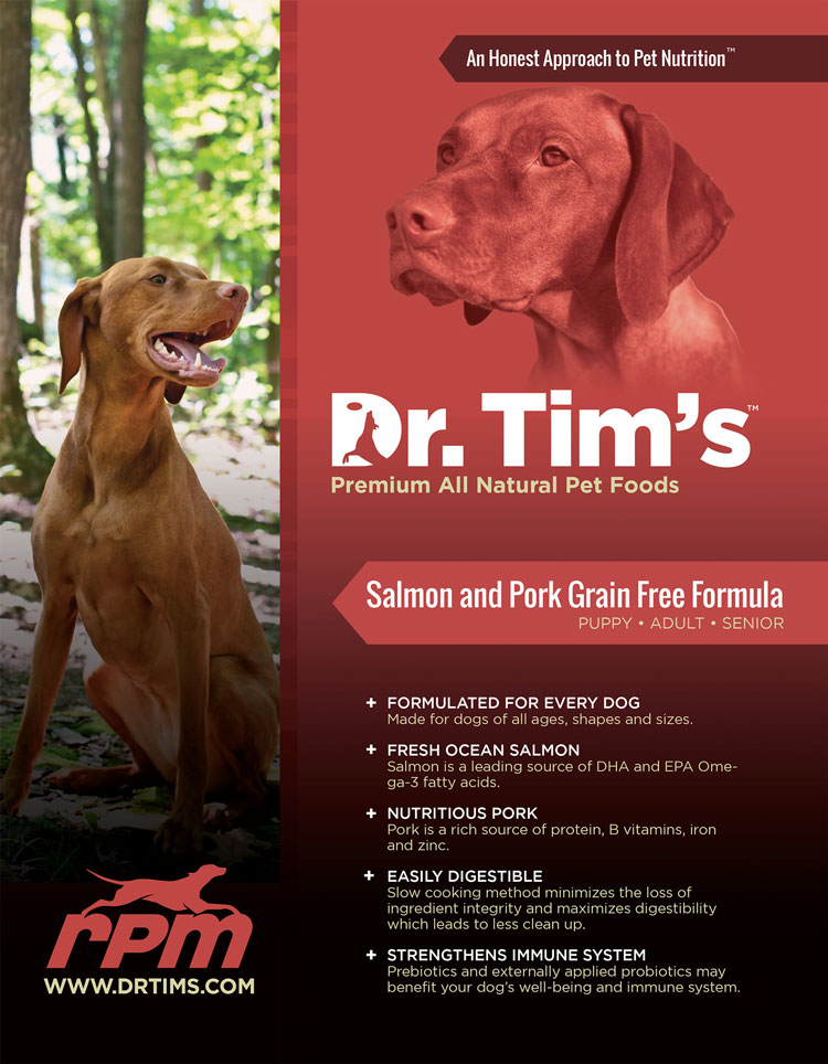 Dr.Tim's 全天然無穀物成犬糧 三文魚+豬肉 05磅