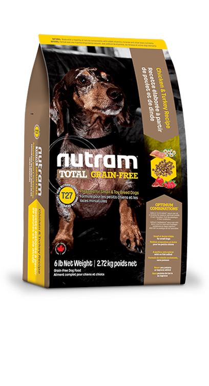 Nutram T27 無穀物 雞肉&火雞 小型犬配方 2.27kg