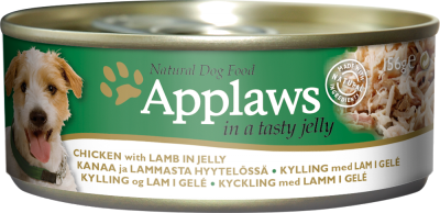 Applaws 狗罐頭 天然Jelly系列 156G 雞肉+羊肉 x 12罐原箱優惠