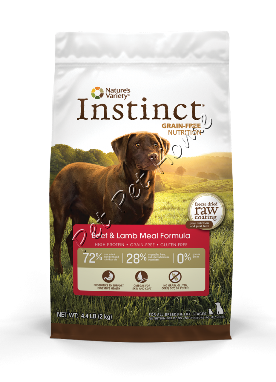Natures Variety Instinct 无谷物牛肉羊肉配方全犬粮 04.4lb