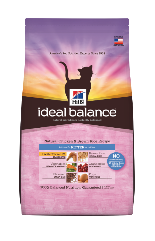 Hill's全新天然配方ideal balance-幼貓天然配方(雞肉及糙米餐) 6磅