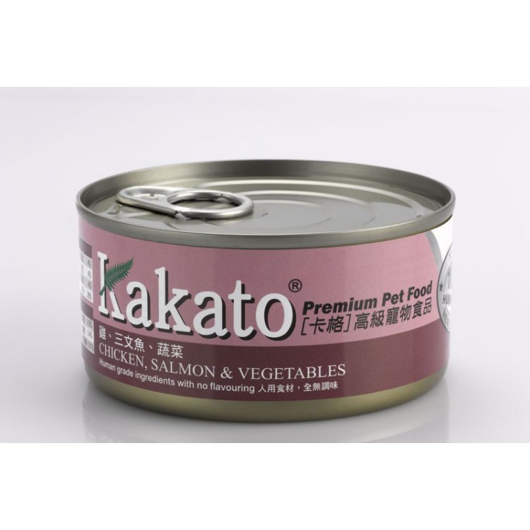 Kakato - 雞+三文魚+蔬菜 170G