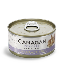 Canagan 貓用無穀物雞肉+鴨肉配方罐頭 75g