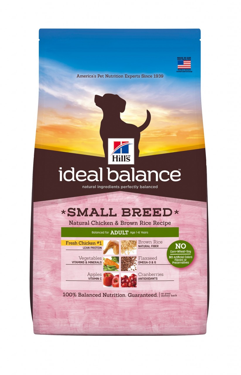 Hill's全新天然配方IDEAL BALANCE-(小型成犬)天然粮-鸡味-4lb