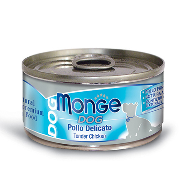 Monge 意大利狗罐頭 鮮味肉絲系列 純鮮雞肉 95G x 24