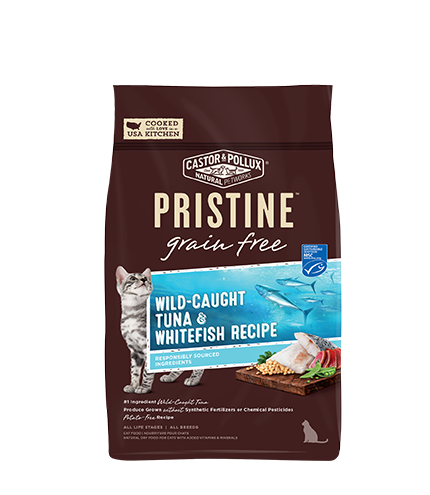 PRISTINE ™ 无谷物全貓粮 – 野生捕撈吞拿鱼白鱼配方 3lb