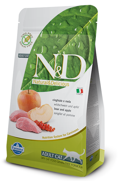 N&D BOAR & APPLE 無穀物全貓配方 野豬&蘋果 05kg