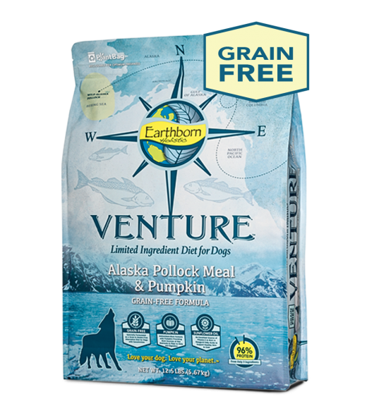 Earthborn Venture Alaska Pollock Meal & Pumpkin 阿拉斯加鱈魚+南瓜 低敏單一蛋白無穀物狗糧 04lb