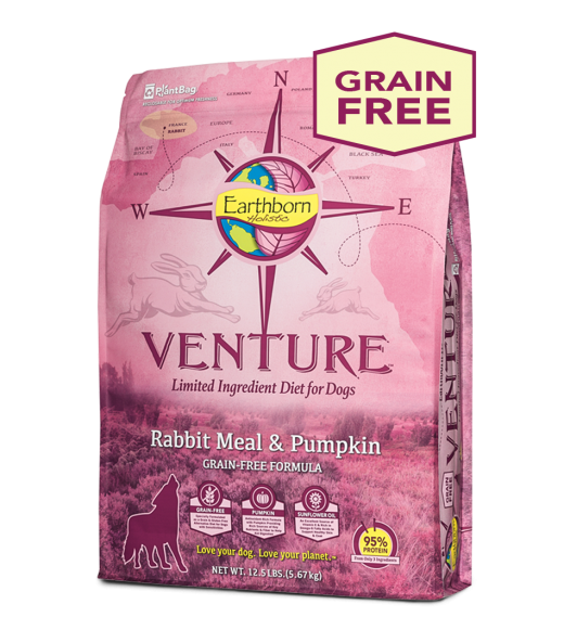 Earthborn Venture Rabbit Meal & Pumpkin 兔肉+南瓜 低敏單一蛋白無穀物狗糧 25lb