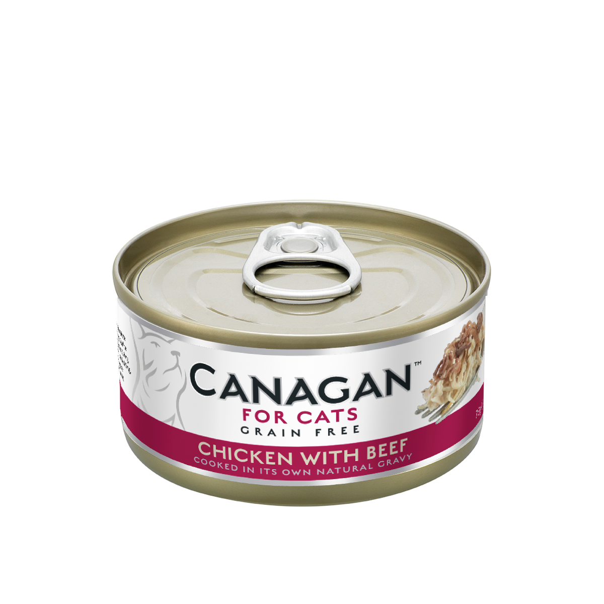 Canagan 貓用無穀物雞肉+牛肉配方罐頭 75g