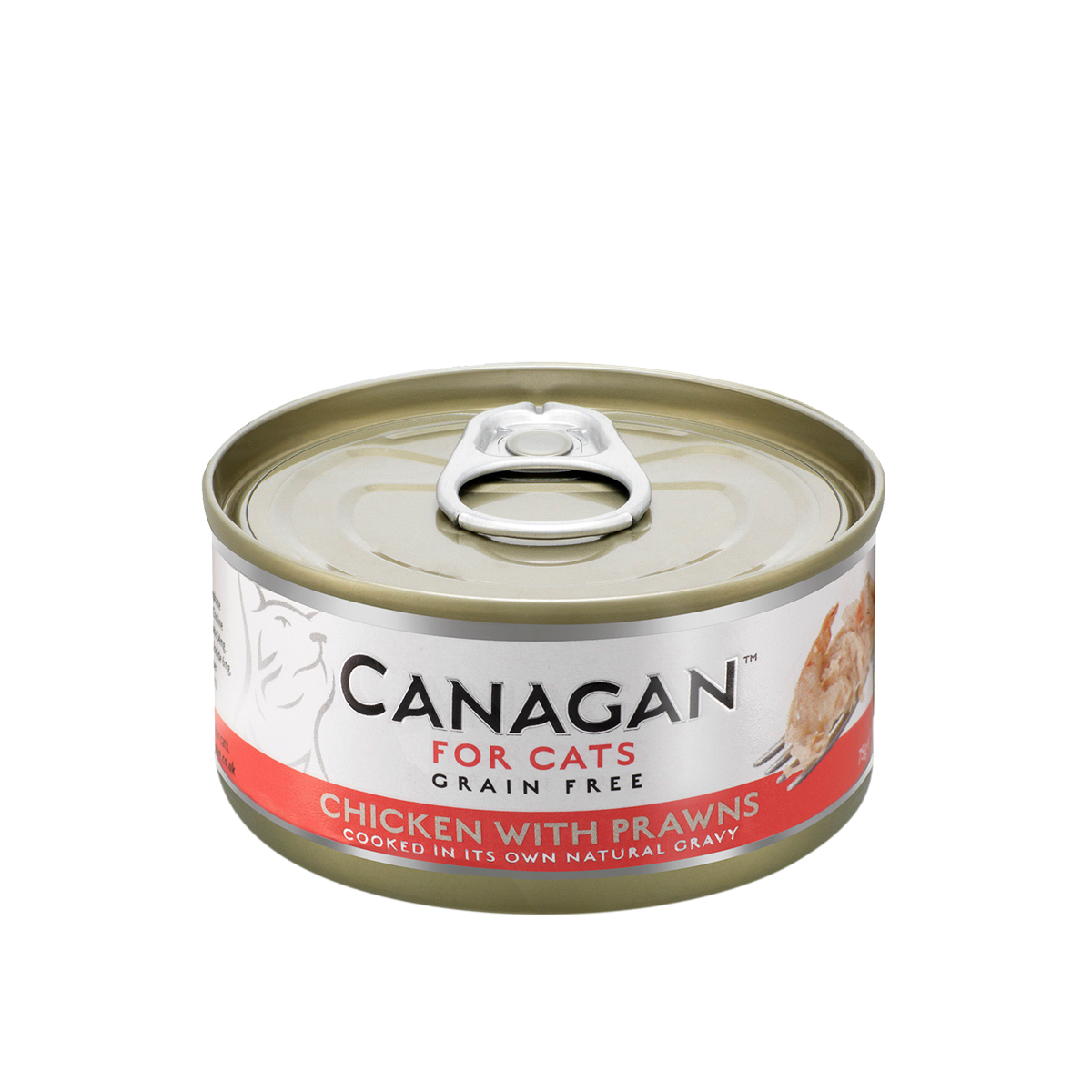 Canagan 貓用無穀物雞肉+蝦配方罐頭 75g