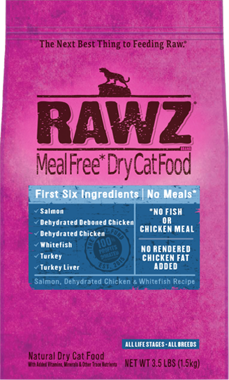 RAWZ 無穀物低溫烘焙 三文魚+脫水雞肉+白肉魚 貓糧 7.8LB