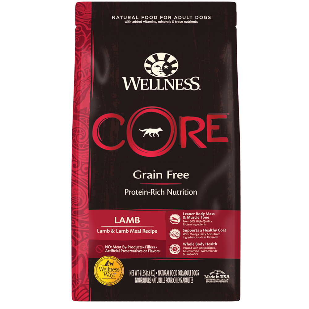 WELLNESS CORE 88457 - 无谷物低敏羊肉配方狗粮 4磅
