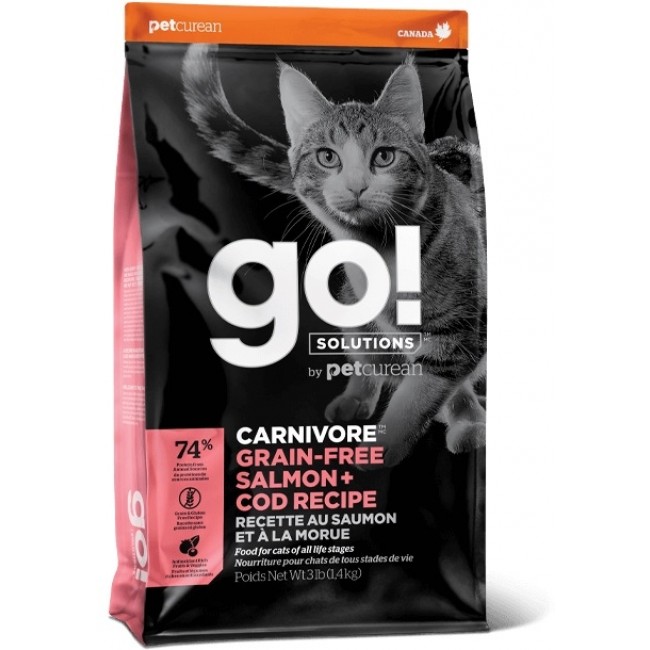 GO! SOLUTIONS 1303074 - 活力營養系列 無穀物三文魚+鱈魚貓糧配方 8lb