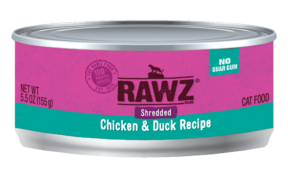 RAWZ 96% RZCCD155 雞肉及鴨肉肉絲全貓罐頭 156g