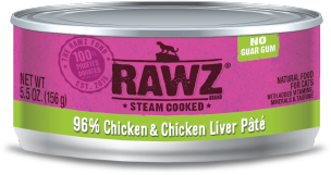 RAWZ 96% RZCT156 雞肉及雞肝肉醬全貓罐頭 156g
